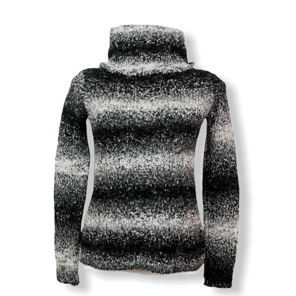 Splendid Stripe Gradient Cowl Neck Sweater